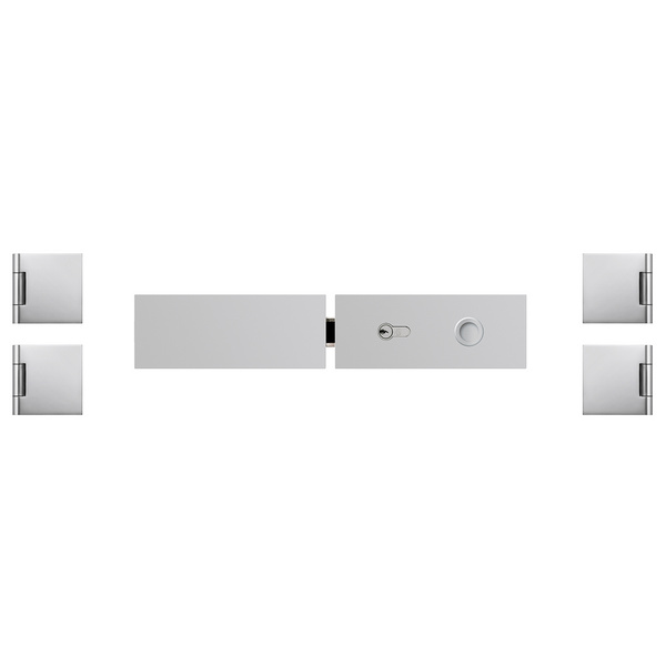 Glastürbeschlag-Set (Schlosskasten + Bänder) 2-flügelig "Impuls 3.0"