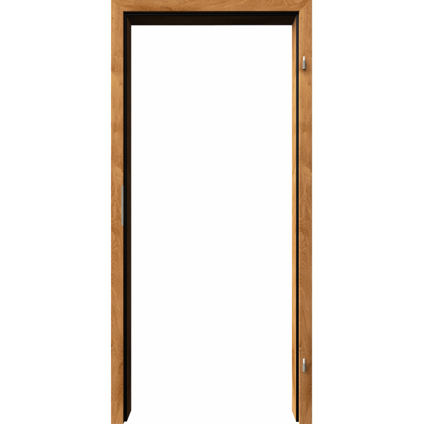 Zarge Furnier Fachwerk "bronze" naturmatt Standard-Schließblech "N" neusilber Standard-Dichtung dunkelbraun