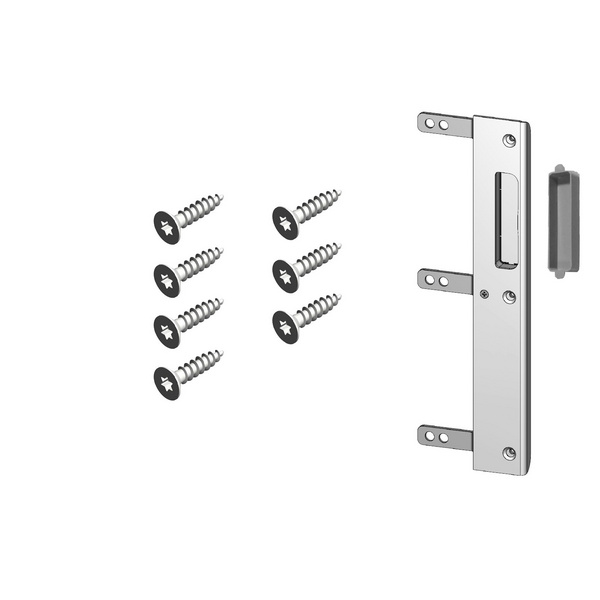 Austausch-Schließblech 190 o.Rieg., neusilber, DIN links