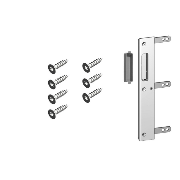 Austausch-Schließblech 190 o.Rieg., neusilber, DIN rechts