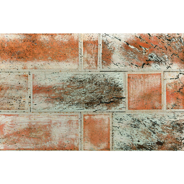 Wanddesign, Wandkork lasiert Vintage weiß, aus massiver Korkrinde 940x630x10mm