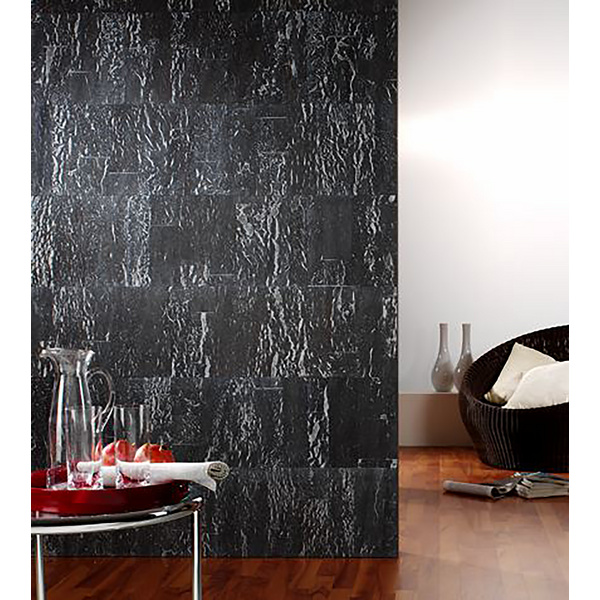 Wanddesign, Wandkork coloriert Paz Sturktur, Basalt on Sky 600x300x3mm