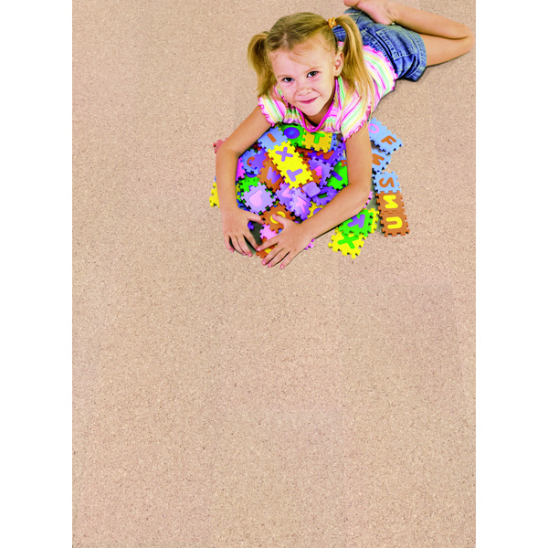 Korkboden Mono creme HotCoating Landhausdiele lackiert - Sombra Kork-klick