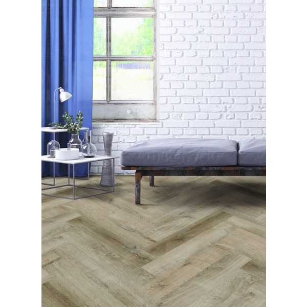 Klick-Vinylboden SPC Birke Montserrat Fischgrät Fischgrät - Vinylan Prestige Rigid