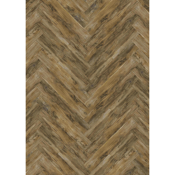 Klick-Vinylboden massiv Ulme Kaiman Fischgrät Fischgrät - Vinylan Prestige KF