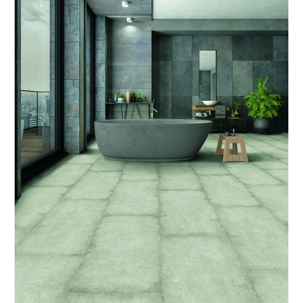 Klick-Designboden Mineral Cement Garland light HotCoating Fliese