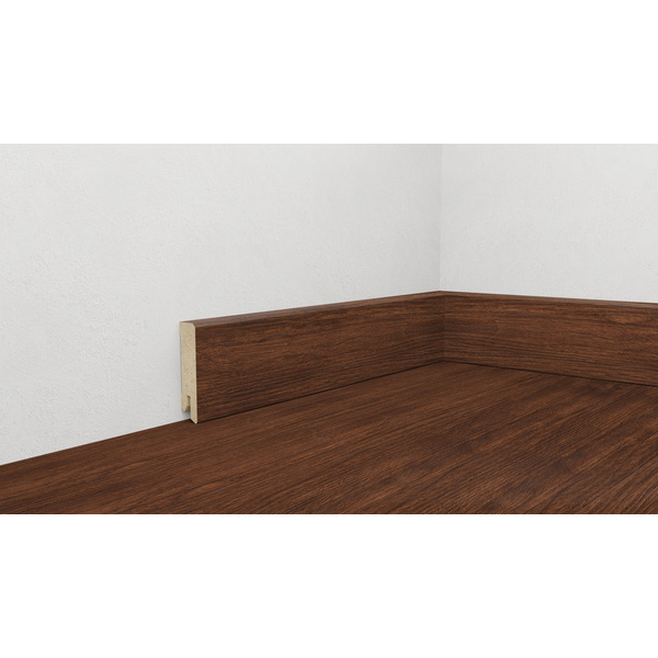 Fußleiste 60, Profil 6055 21 - Black Walnut (Herlev) 2200x15x60mm