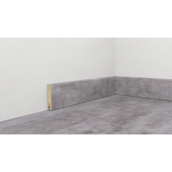Fußleiste 60, Profil 6055 89 - Graphit Beton 2200x15x60mm