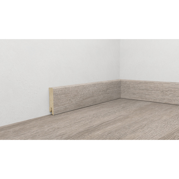 Fußleiste 60, Profil 6055 150 - Robinie grau 2200x15x60mm