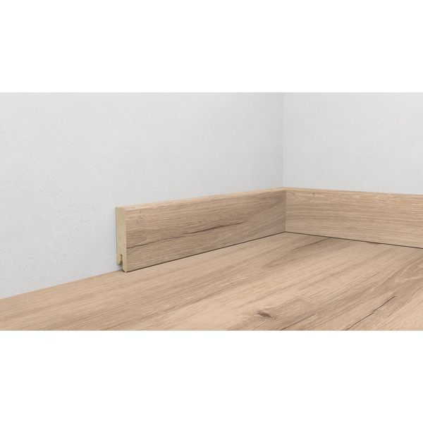 Fußleiste 60, Profil 6055 279 - Pearl Oak / Valencia Oak 2200x15x60mm