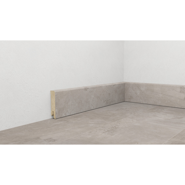 Fußleiste 60, Profil 6055 314 - Zement saphirgrau 2200x15x60mm