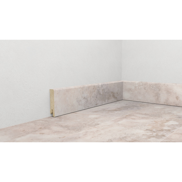 Fußleiste 60, Profil 6055 316 - Travertin weiß 2200x15x60mm