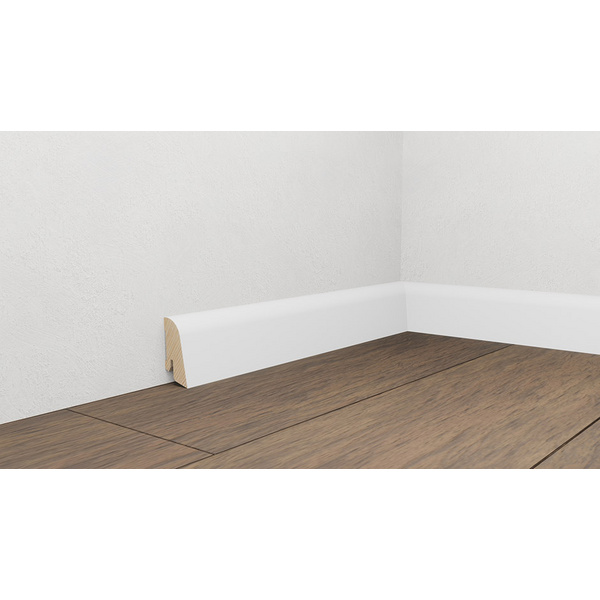 Fußleiste 45, Schlossberger Starkfolie weiß 2200x45x22mm