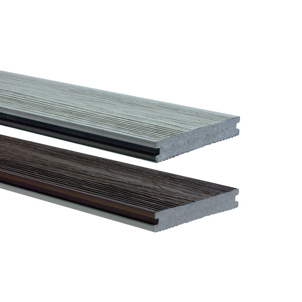 Terrassendiele BPC massiv hellgrau geriffelt - 20 x 140 mm