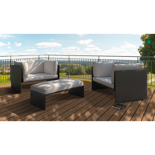 Terrassendiele Bambus mineralveredelt einseitig geriffelt, einseitig glatt - 20 x 137 mm