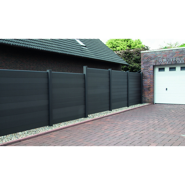 Sichtschutzzaun BPC monoextrudiert Anthrazit "Tudo"