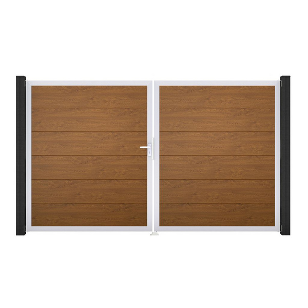 Tor 2-flügelig PVC Golden Oak "BasicLine"