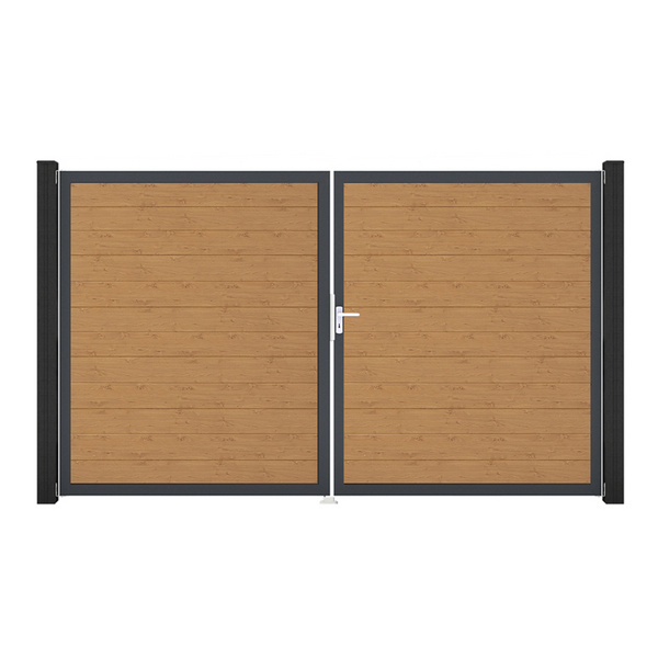 Tor 2-flügelig PVC Asteiche Natur "BasicLine Schmal"