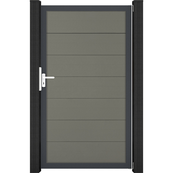 Solid Grande Tor Alu-Rahmen DB 703, Univer. DIN, Sondermaß max. Grau