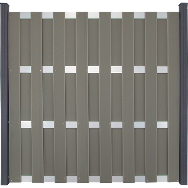 Sichtschutzzaun WPC Hellgrau "Fertigzaun"