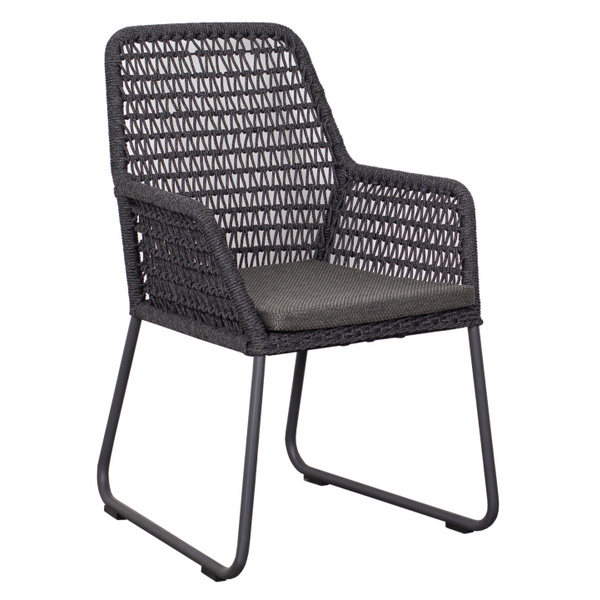 Adora Diningsessel Rope black dark grey