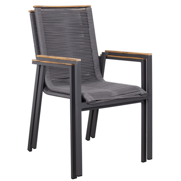 Montana Diningstapelsessel Rope anthracite