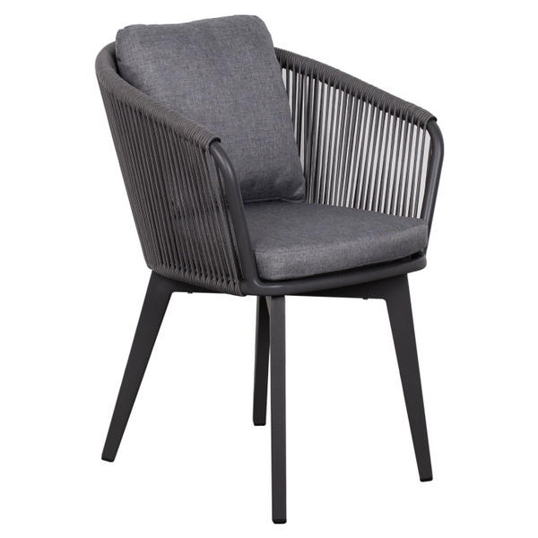 Brescia Diningsessel Rope 7 mm rund dark grey