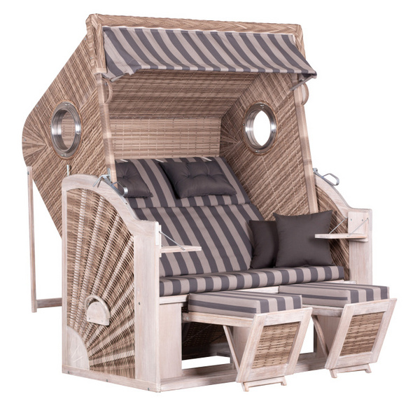 Strandkorb PURE® Cliff XXL SUN PE w.kubu Des. 481