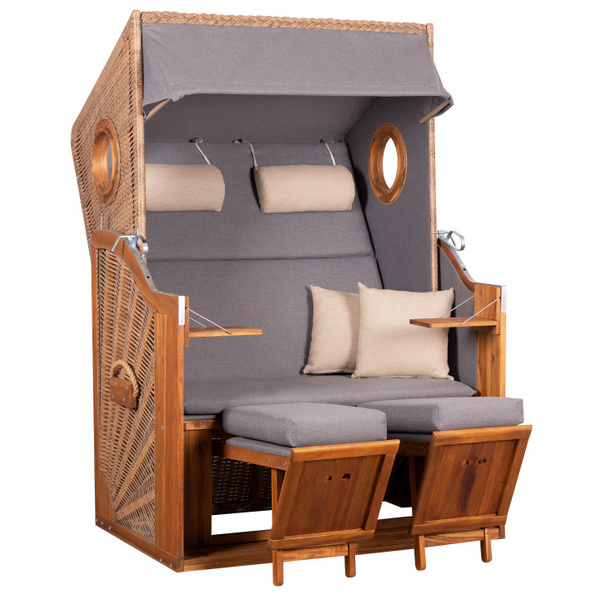 Strandkorb Trend 45 PE walnut Des. 751