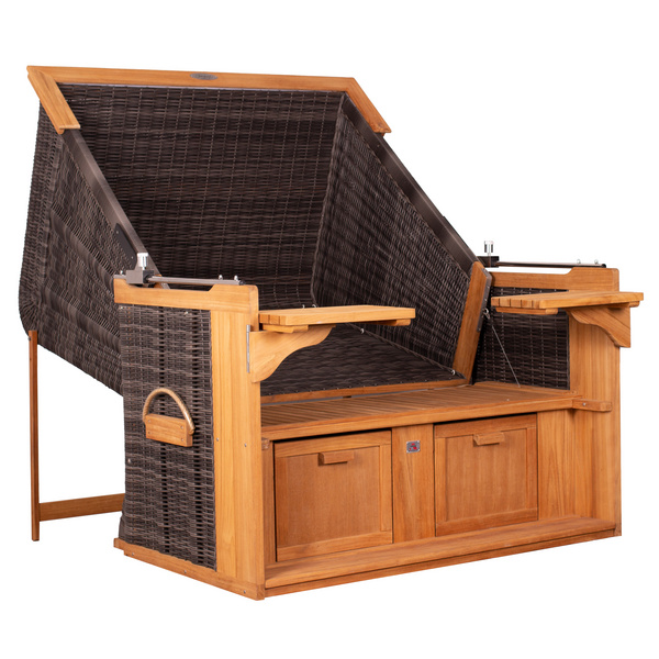 Strandkorb PURE® Friesland Sylt XL PE stone grey