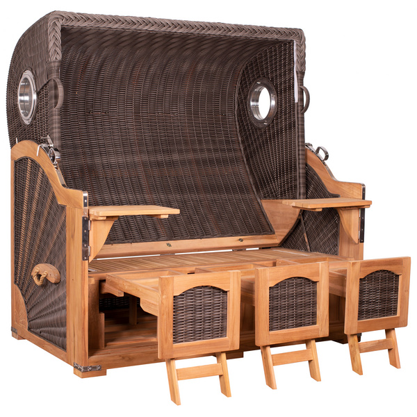 Strandkorb PURE® Seemöwe XXL PE stone grey