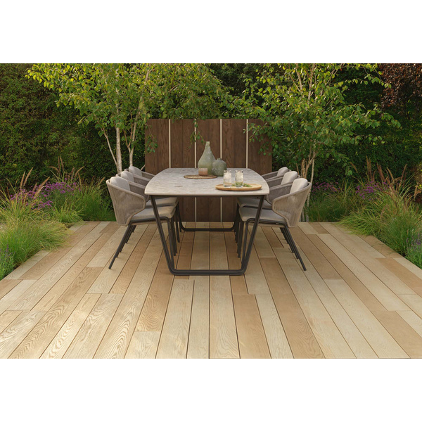 Terrassendiele RMC massiv Ashwood einseitig Holzstruktur - 32 x 176 mm