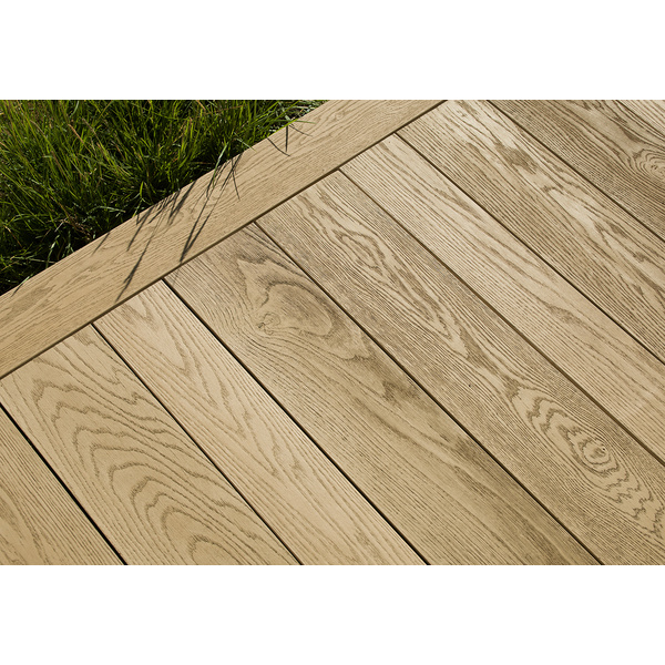 Terrassendiele RMC massiv Golden Oak einseitig Holzstruktur - 32 x 126 mm