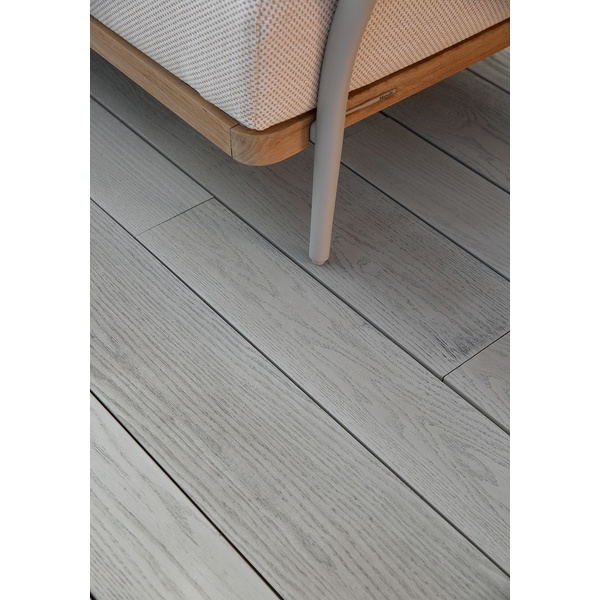 Terrassendiele RMC massiv Smoked Oak einseitig Holzstruktur - 32 x 126 mm