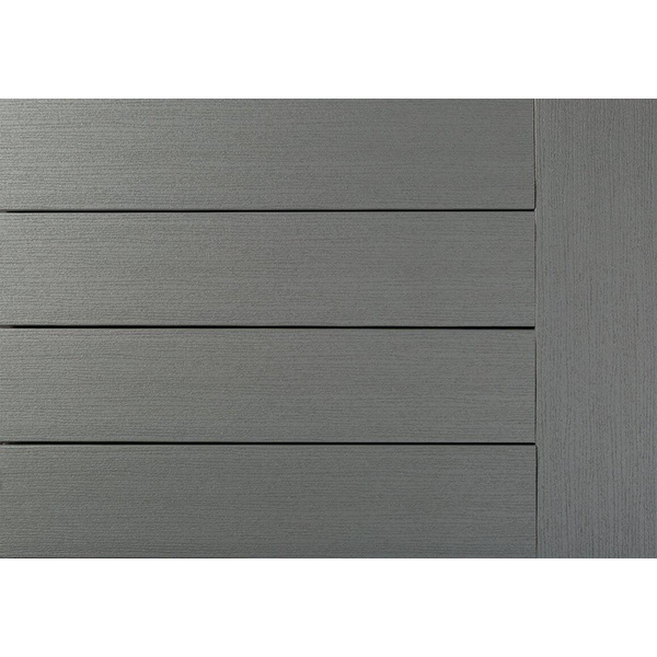 Terrassendiele WPC massiv Maritime Gray einseitig gebürstet, längsseitige Nut, Prime - 24 x 136 mm