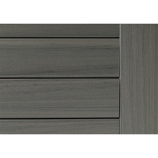 Terrassendiele WPC massiv Sea Salt Grey einseitig gebürstet, längsseitige Nut, Prime+ - 24 x 136 mm