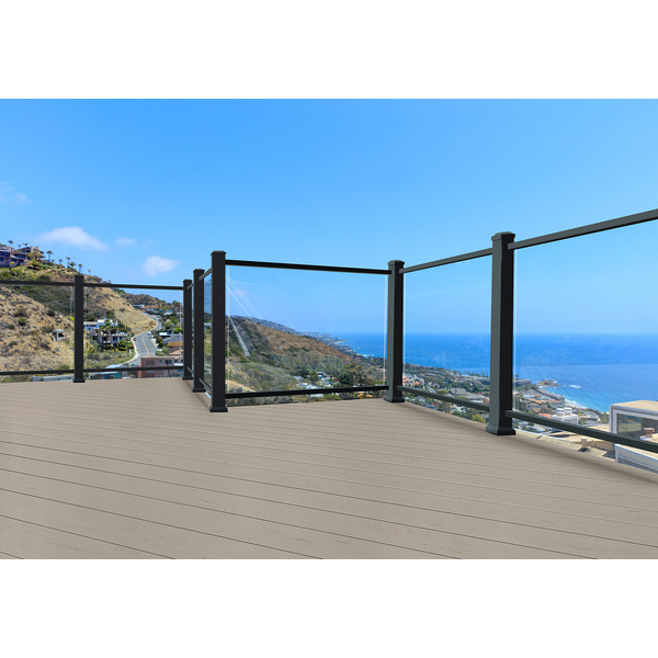 Terrassendiele WPC massiv Weathered Oak einseitig Holzstruktur, längsseitige Nut, Terrain+ - 24 x 136 mm