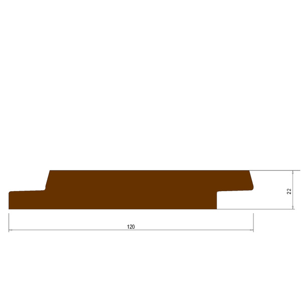 Clear Wechselfalzprofil 75° 2860 4800x120x22mm