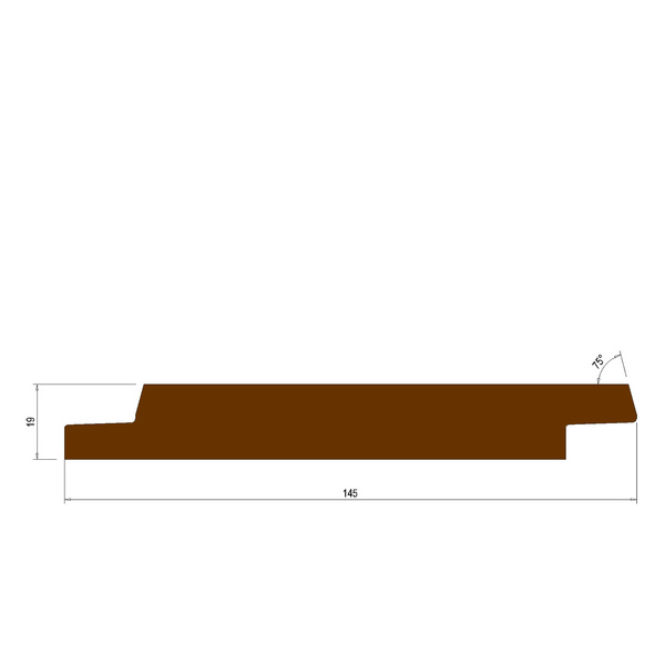 Clear Schattennutprofil 3-fach 75° DEKORA 2882 4800x145x22mm