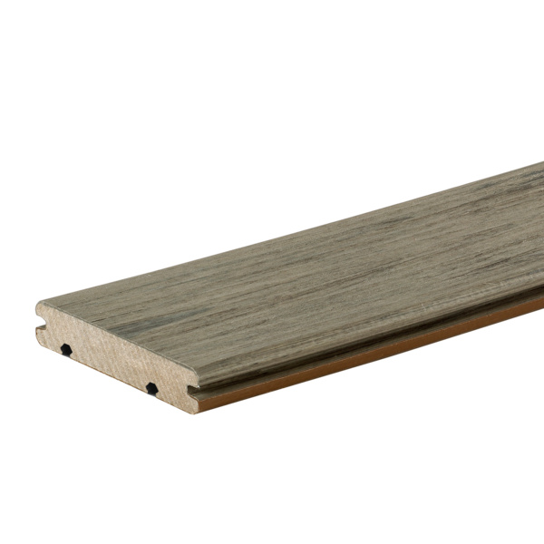 Terrassendiele WPC massiv Ashwood einseitig handgehobelt, unterseitige Nut, Legacy Ashwood QLICK - 24 x 136 mm