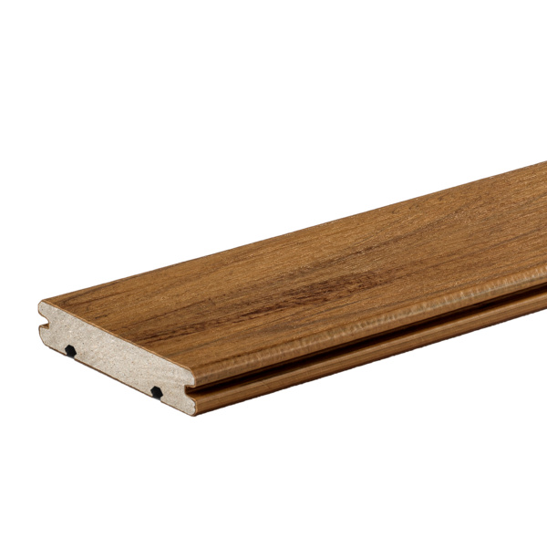 Terrassendiele WPC massiv Tigerwood einseitig handgehobelt, unterseitige Nut, Legacy Tigerwood QLICK - 24 x 136 mm
