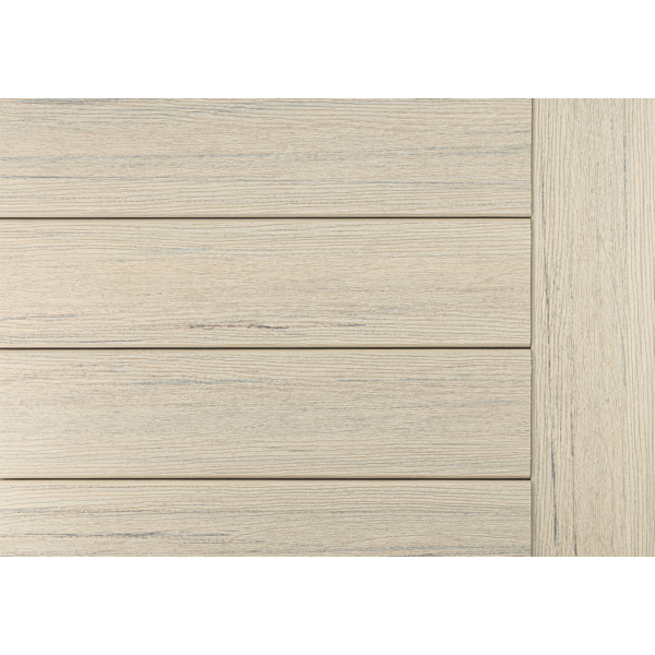 Terrassendiele WPC massiv Reclaimed Chestnut einseitig gebürstet, unterseitige Nut, Reserve QLICK - 24 x 136 mm