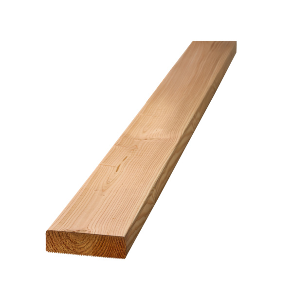 Terrassendiele europäische Douglasie unbehandelt einseitig geriffelt, einseitig glatt - 45 x 145 mm