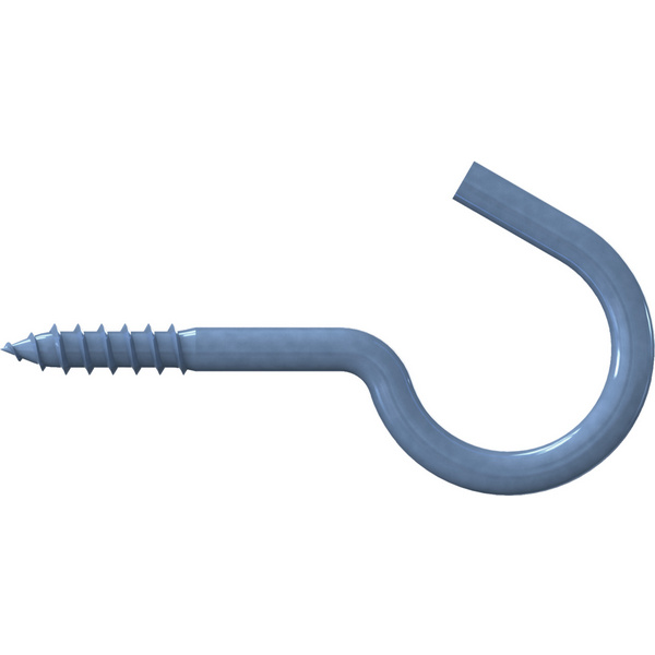 Schraubhaken gebogen RN 0321 mit Holzgewinde Stahl verzinkt blau passiviert