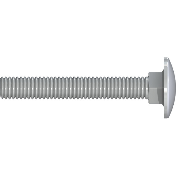 Schlossschraube Halbrundkopf DIN 603 mit Vierkantansatz M  Edelstahl A2 gebeizt passiviert