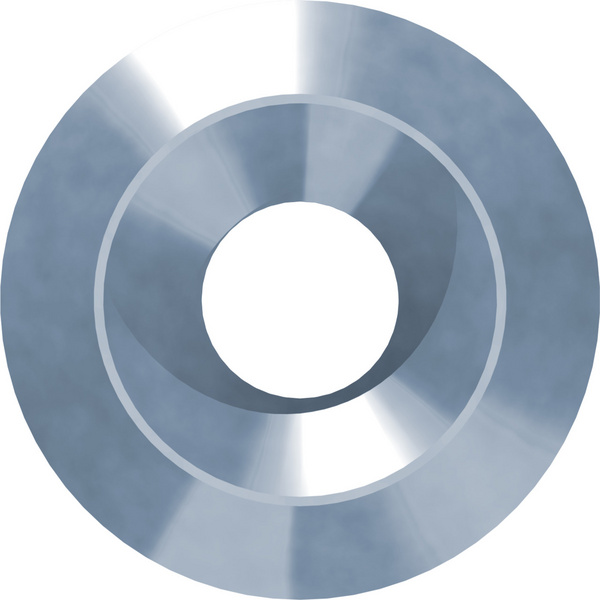 Vollrosette für Holzbauschraube Stahl blau verzinkt