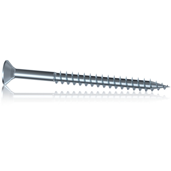 Spanplattenschraube R2 plus Flachsenkkopf TX TG  Stahl blau verzinkt gleitbeschichtet Schneidkante