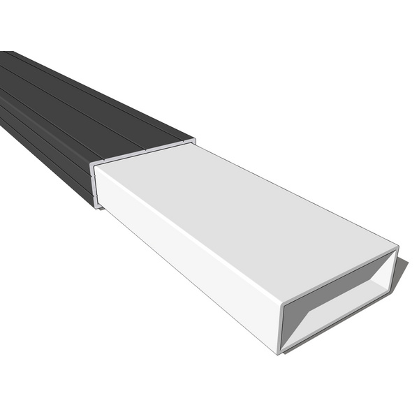 Einsteckverbinder für Alu Unterkonstruktion, für HPL, Aluminium pressblank, 400mm