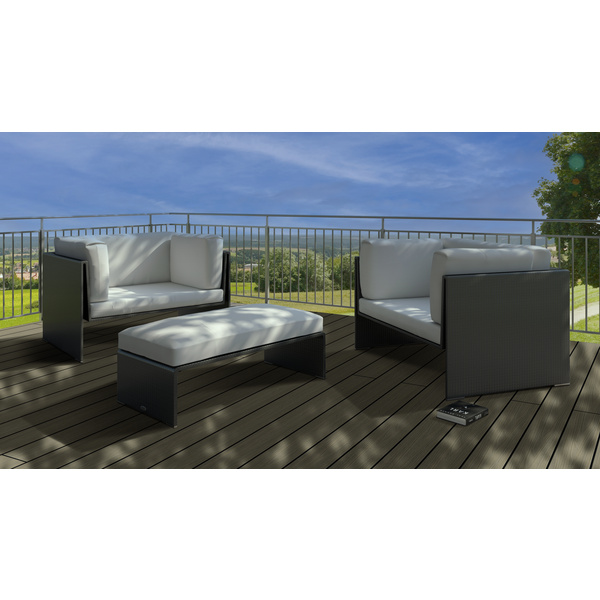 Terrassendiele BPC coextrudiert massiv Nussbraun einseitig Holzstruktur, einseitig individuell strukturiert, längsseitige Nut, Primo+ - 20 x 140 mm