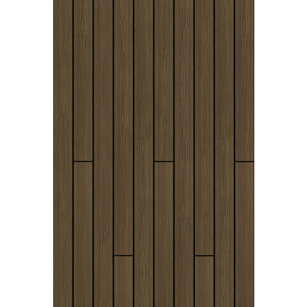 Terrassendiele BPC coextrudiert massiv Nougat einseitig Holzstruktur, längsseitige Nut, TuraPico - 21 x 140 mm